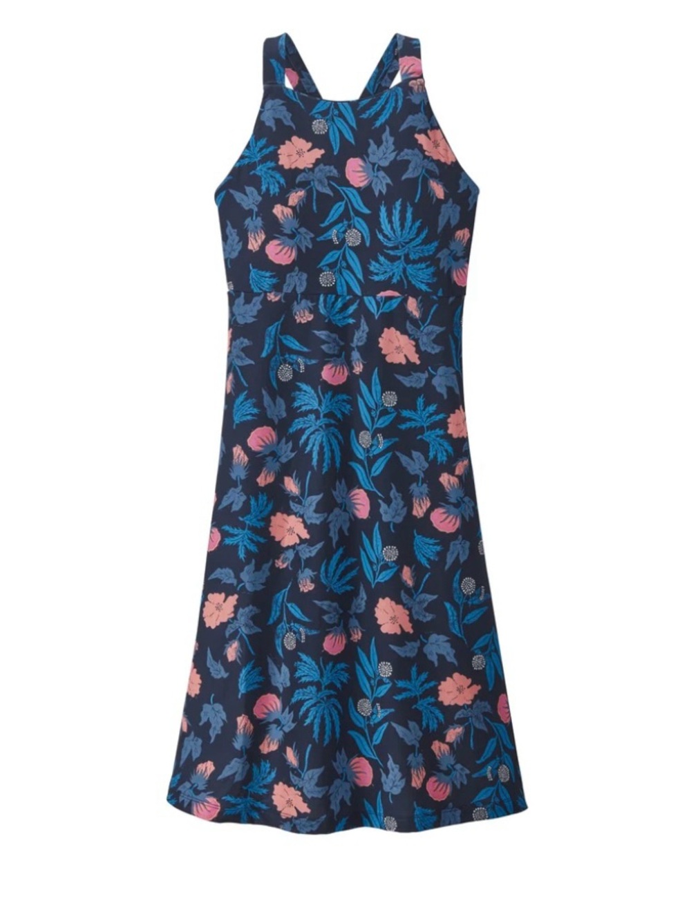 Patagonia Blue Magnolia Spring Dress Floral Halter Swim Athleisure Hiking
Summer